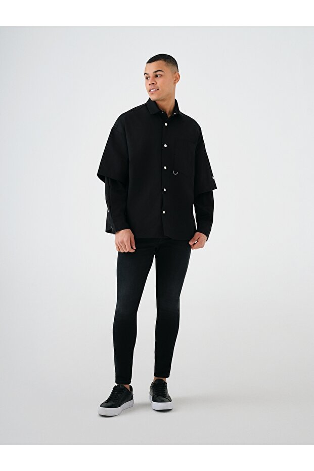 Oversize Erkek Gömlek U.kol - 1