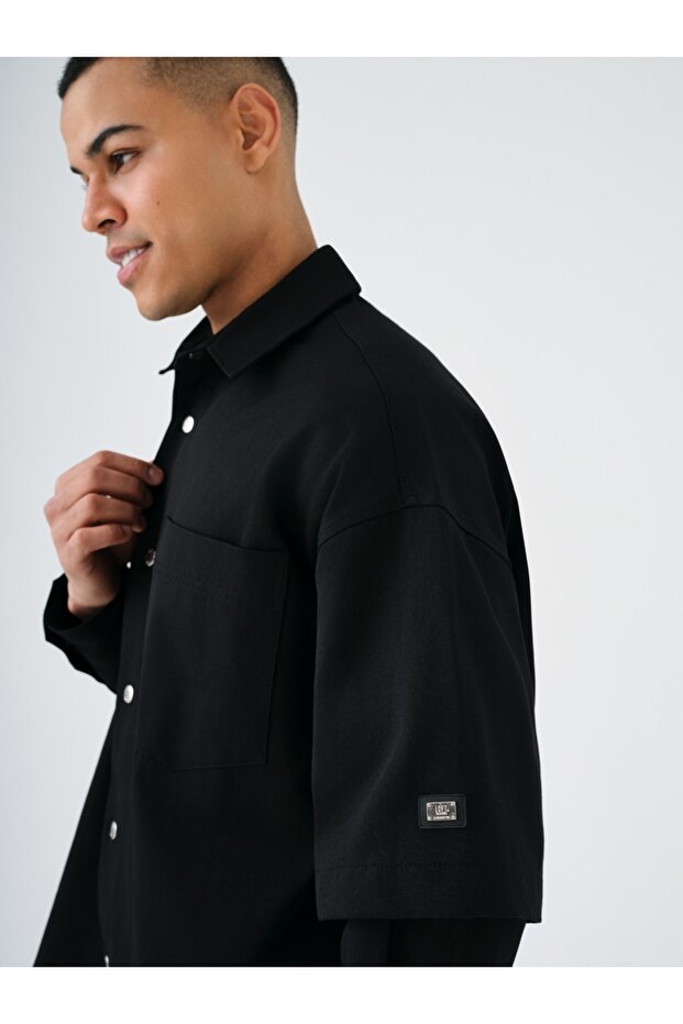 Oversize Erkek Gömlek U.kol - 3