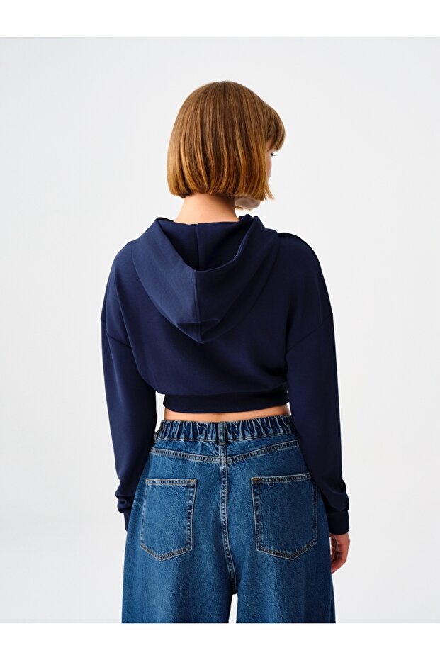 Crop Kadın Sweatshirt - 3