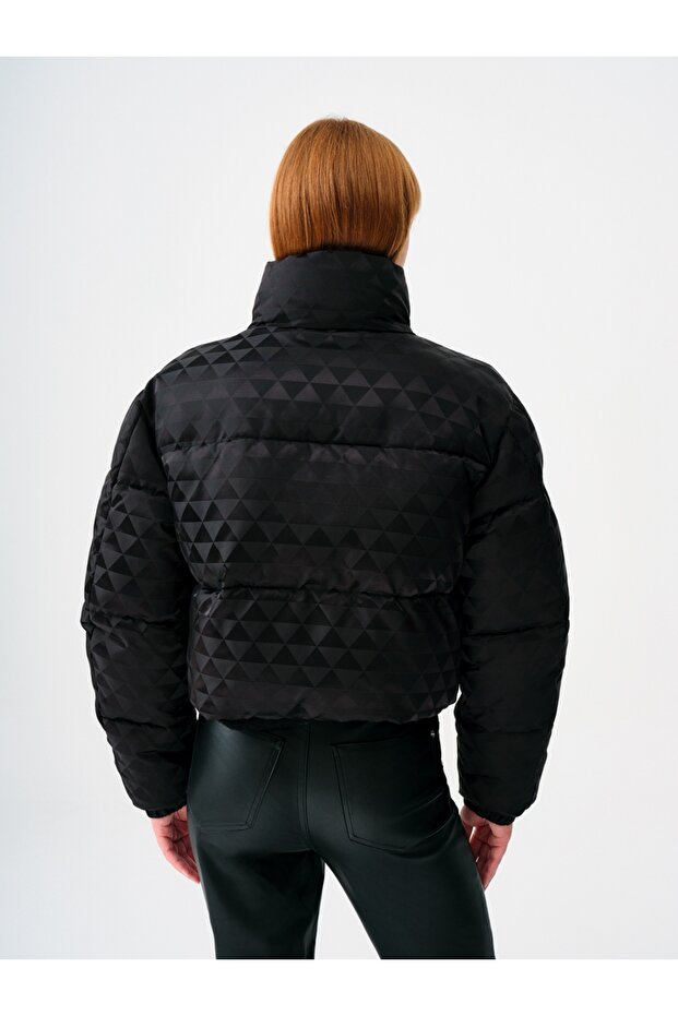 Long Crop Kadın Mont - 2