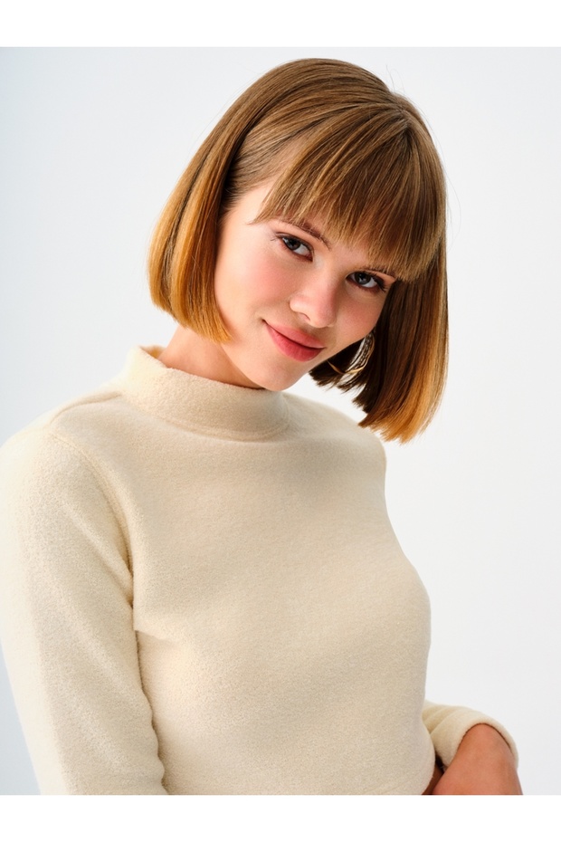 Crop Kadın Bluz U.kol - 4