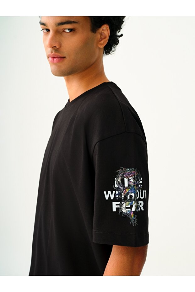 Oversize Fit Erkek Tshirt K.kol - 4