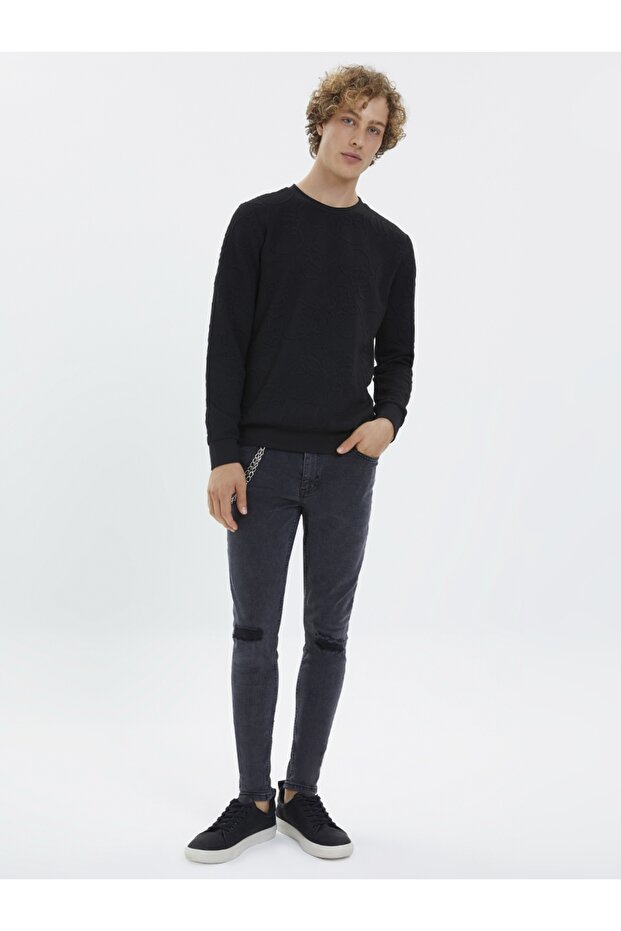 Slim Fit Erkek Sweatshirt - 4
