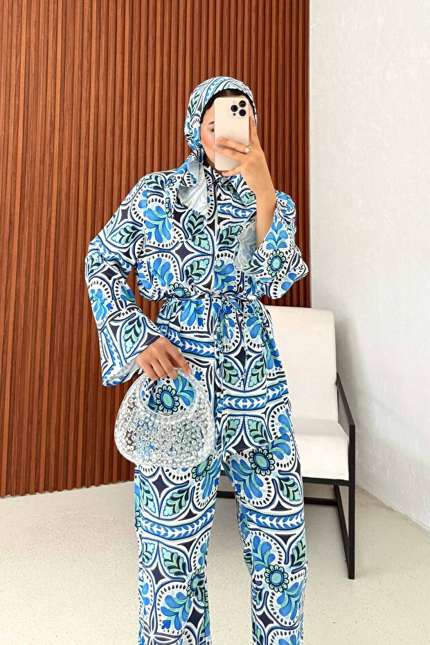 Patterned Set with Scarf 32-3596 - 5