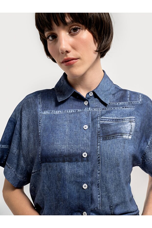 Regular Fit Kadın Gömlek K.kol - 4