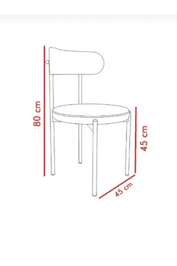 Dekorooms, Badem Sandalye, 4 Adet - 4