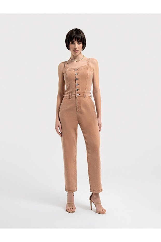 Slim Fit Kadın Tulum - 1