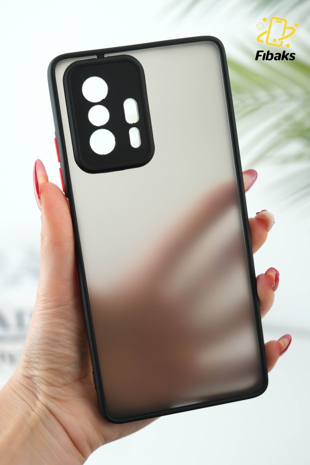 Xiaomi Mi 11T/Mi 11t Pro Case Transparent Cover with Camera Protection and Colorful Buttons