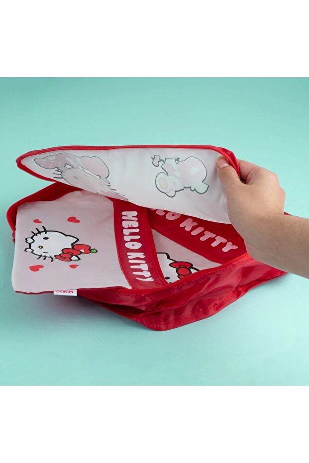 Hello Kity Lisanslı Elma Koleksiyonu Seyahat Çantası (3 adet) - 3