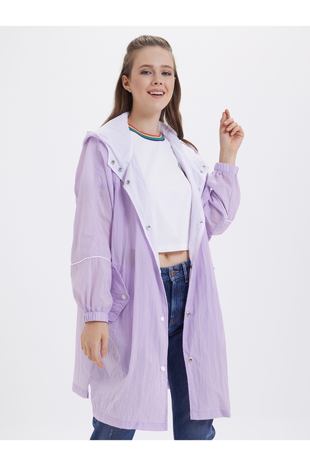 Regular Fit Kadın Yağmurluk - 4