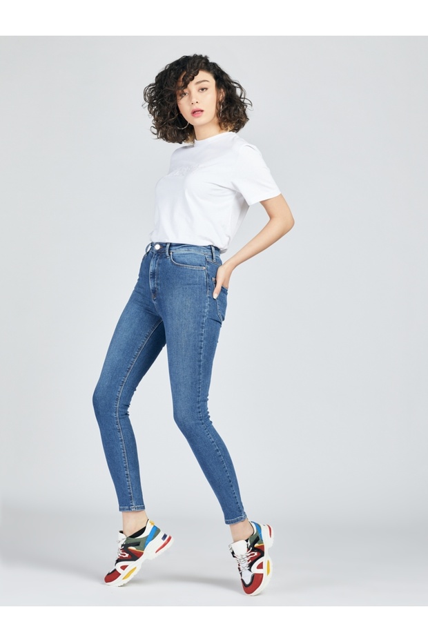 Pantaloni de damă bleumarin - 3