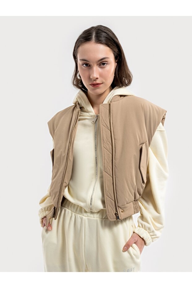 Crop Kadın Yelek - 1