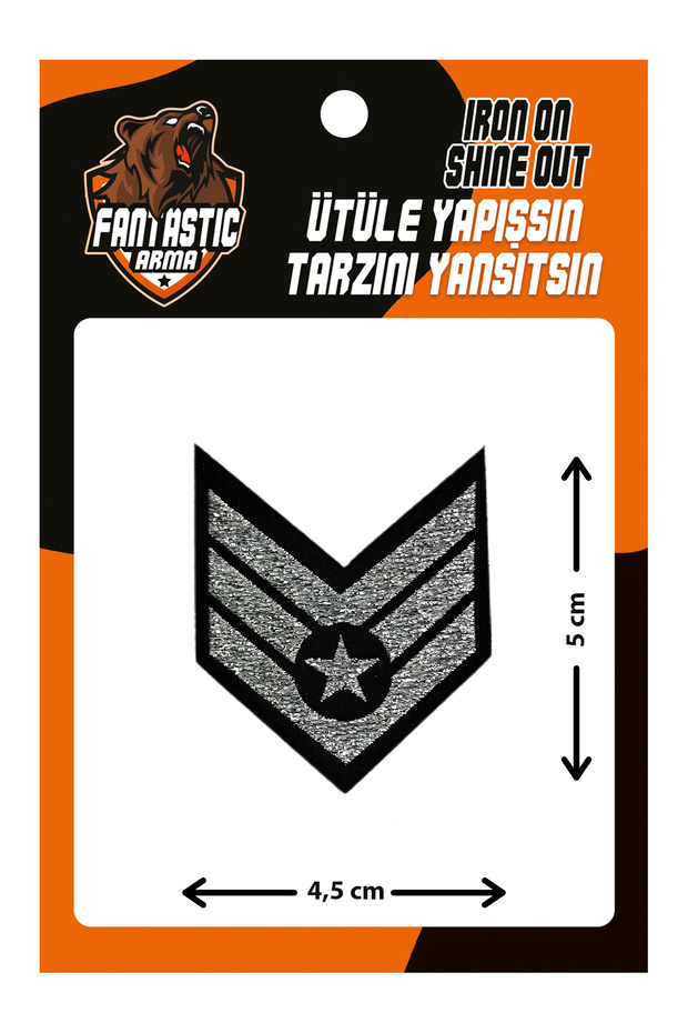 Iron-On Woven Crest Set Patch Patch Army, Soldier, Rank Model - 5