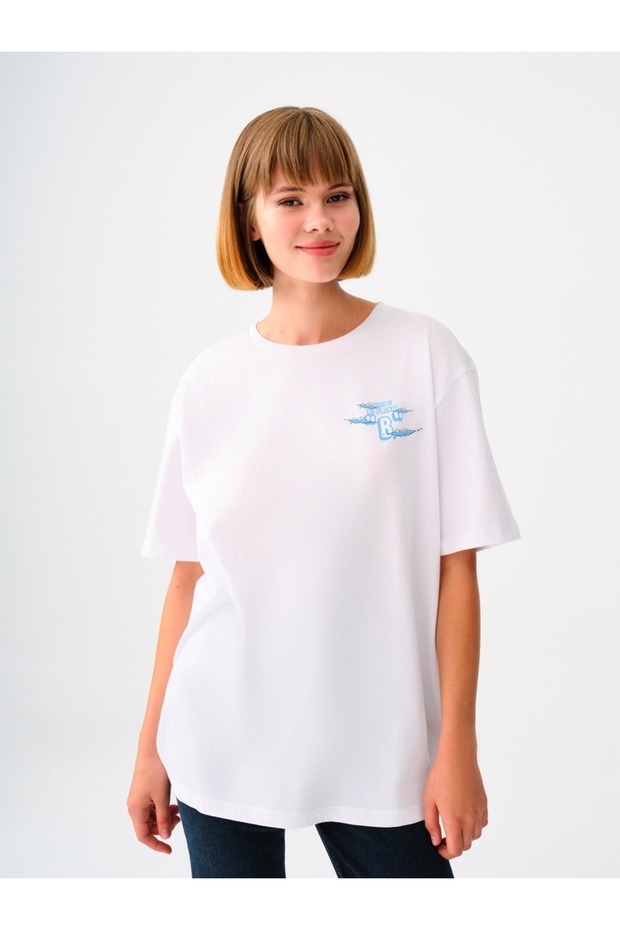Kadın Baskılı Tişört - 1