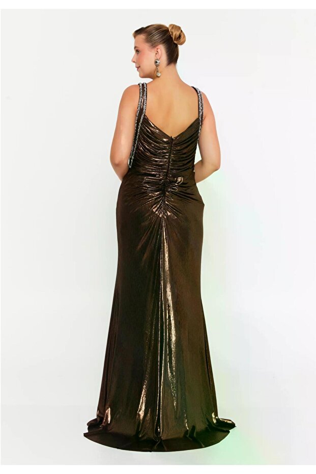 6141SIM LAME SİMLİ ELBİSE - 2