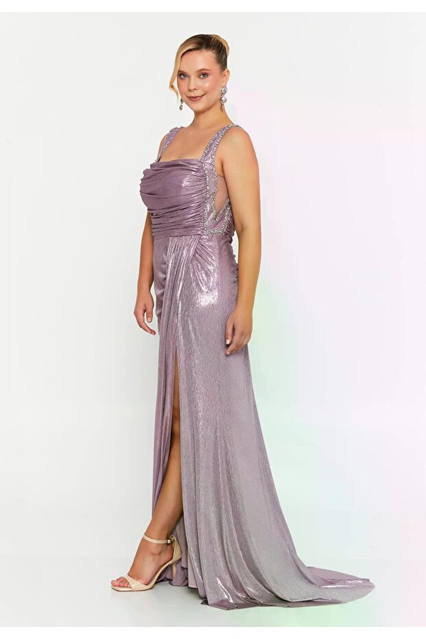 6141SIM LAME SİMLİ ELBİSE - 3