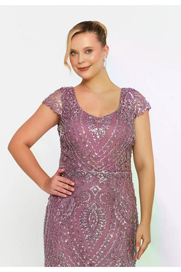 6138PAY PAYETLİ ELBİSE - 3