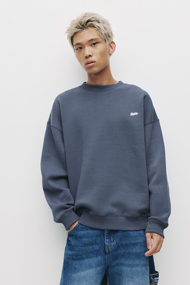 STWD bisiklet yaka sweatshirt - 1
