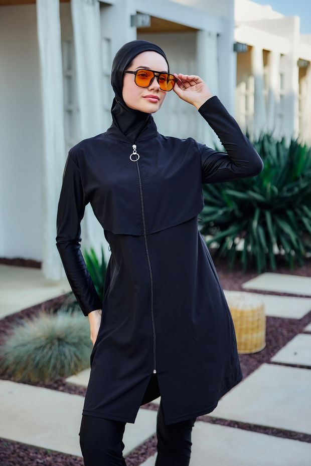 Parachute Full Covered Hijab Swimsuit with Front Cover Nurten