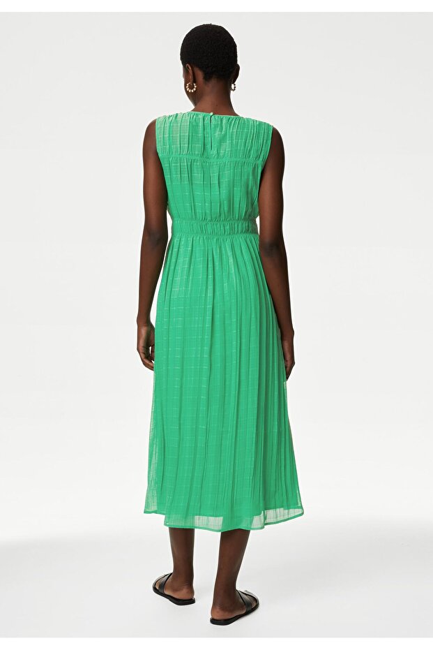 Regular Fit Midi Elbise - 3