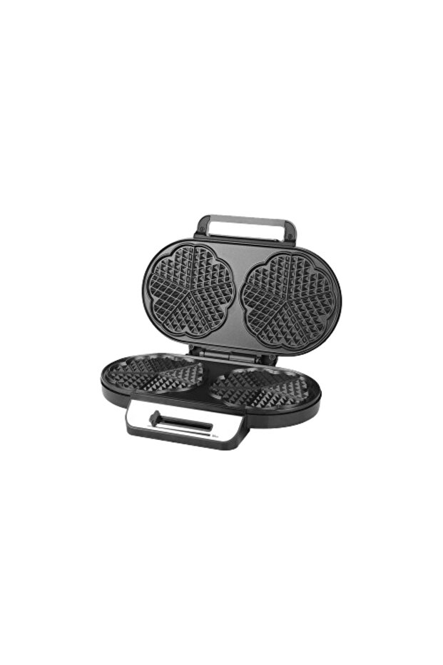 ماكينة الوافل المزدوجة السوداء بقوة 1200 واط - 1