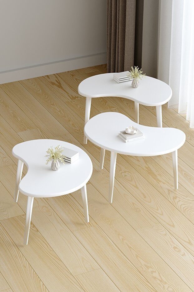 Dekoratif Modern Siyah Orta Sehpa - 5