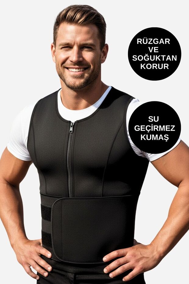Arnee Motorcu Yelek Motosiklet Bisiklet Göğüs Bel Korumalı Rüzgar ve Soğuk Geçirmez Koruyucu Termal Unisex