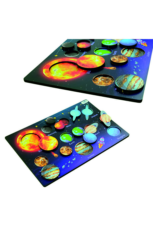 Ahşap Solar System Puzzle - 2