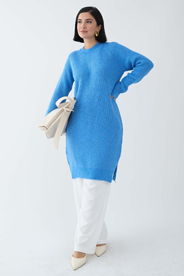 Simli Fitilli Mavi Tunik - 8
