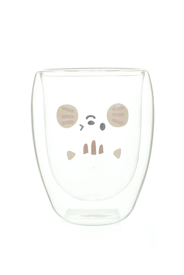 Sevimli Karakterler Serisi Çift Cidarlı Cam Bardak (350ML) - 5