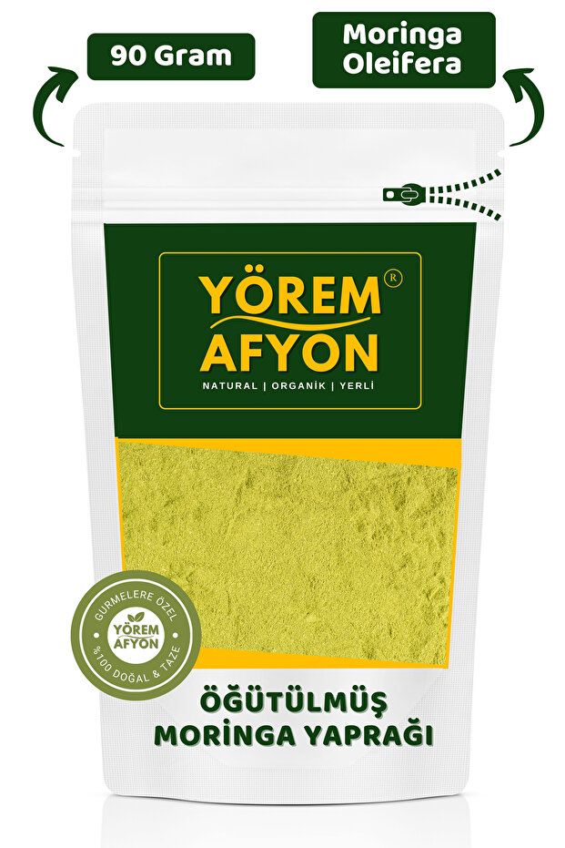Yörem Opium the Green Miracle of Healthy Living Super Power Moringa Leaf Powder {Moringa Oleifera} | 90Gr.