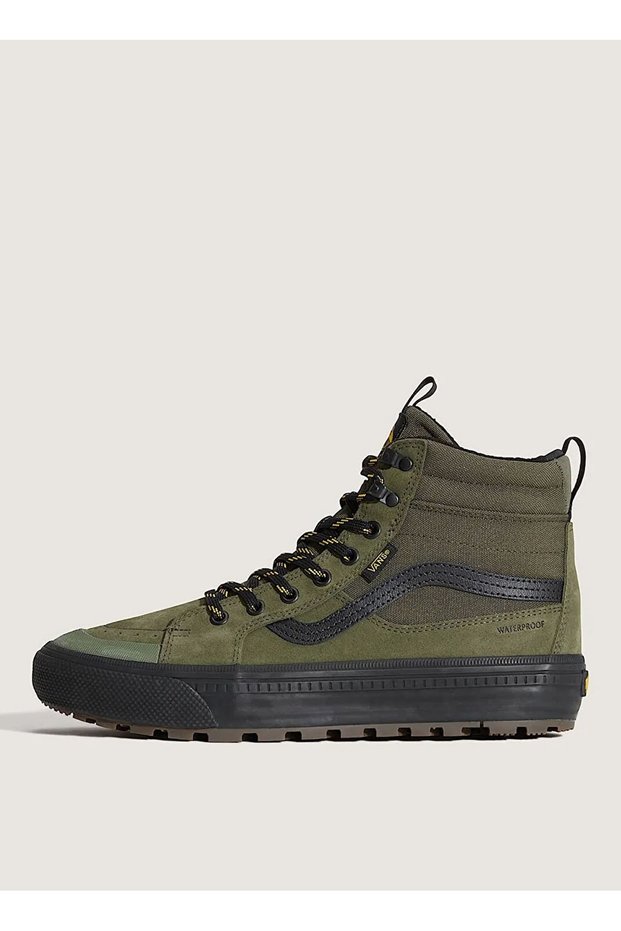 Vn000Daq2031-Mte Sk8-Hi Waterproof Green - Black Suede + Leather Men's Lifestyle Shoes