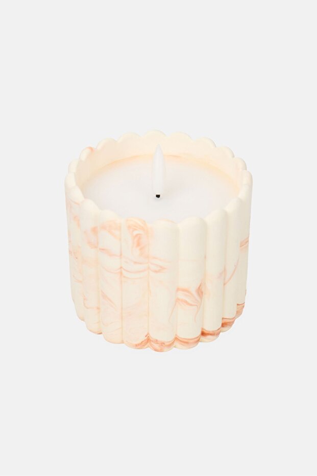 Ceramic Cement Led Candle - 1