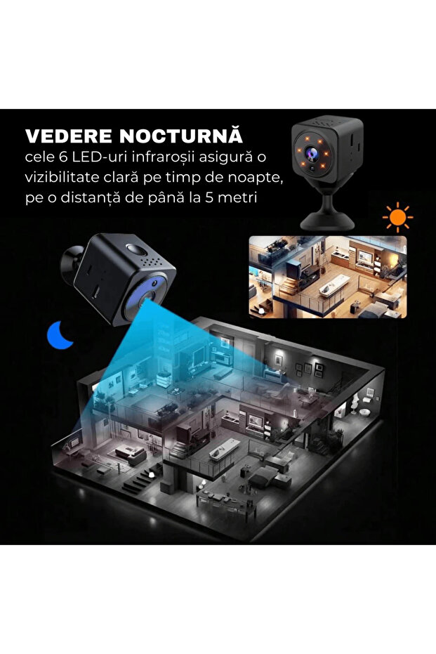 Mini Hidden Camera, Wi-Fi, Magnetic Mount, 360° Support, Night Vision, AS02, easyCTRL® - 5