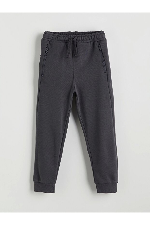 Lcw Kids Anthracite Boys' Jogger Sweatpants with Elastic Waistband