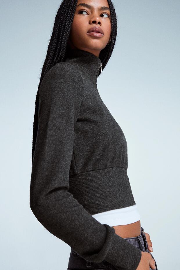 Fermuarlı sweatshirt - 4