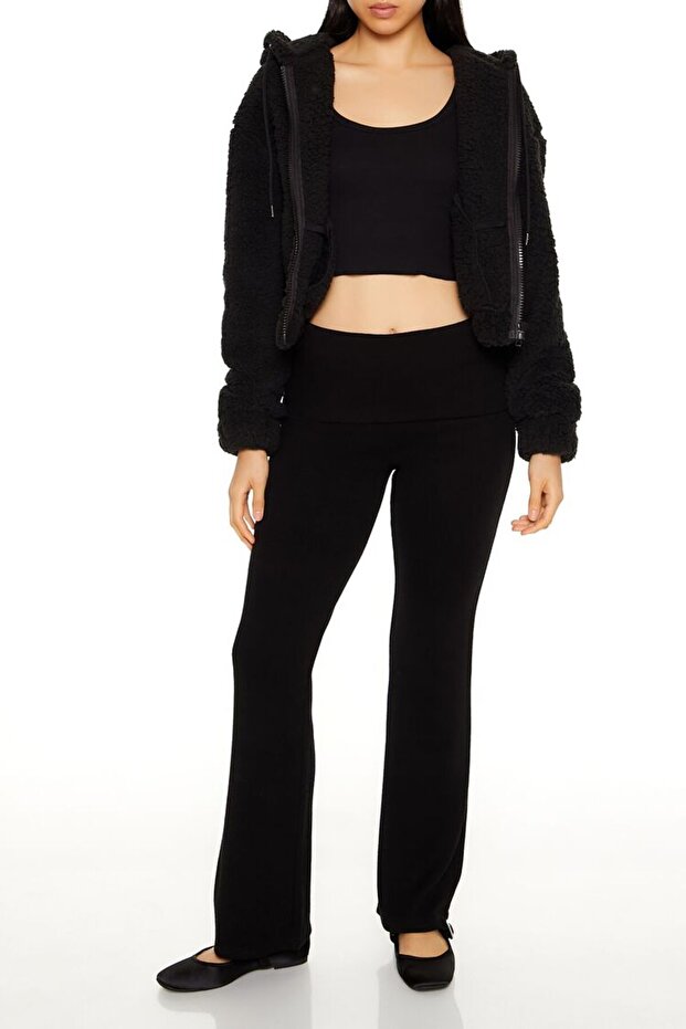 Suni Kürk Kapüşonlu Ceket - 2