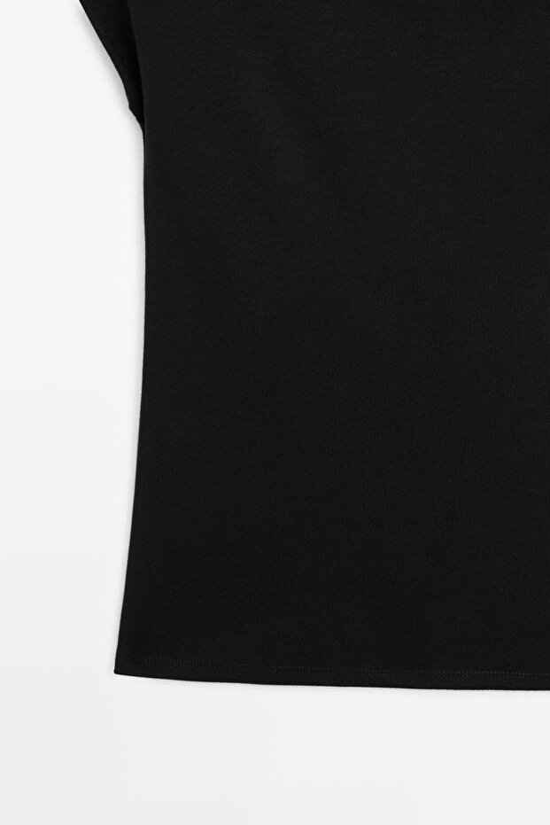 Omuz aplikeli kolsuz drapeli top - 7