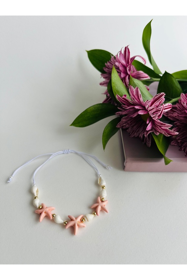 Starfish and Seashell Macrame Bracelet - 3