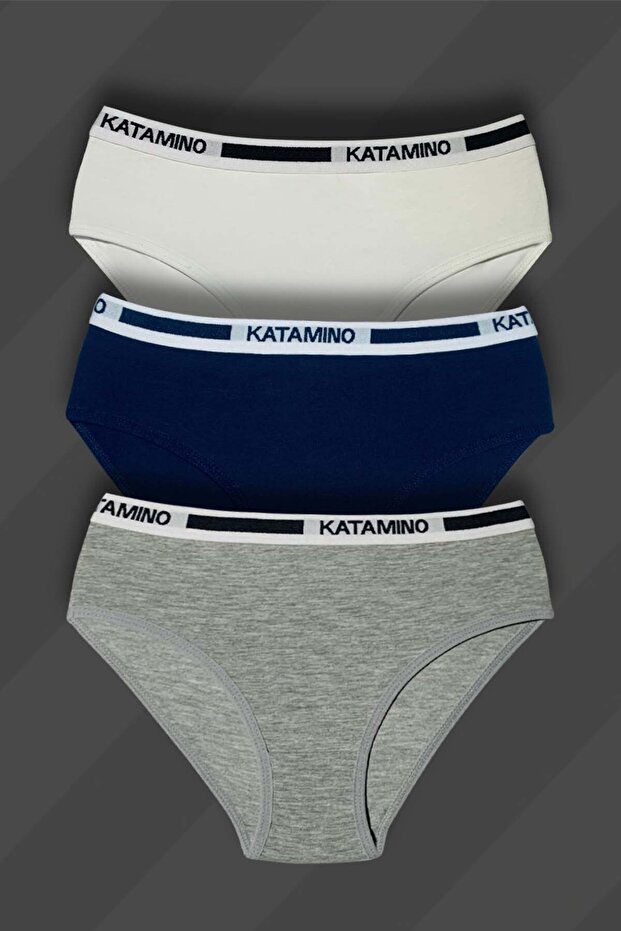 3-Piece Girl's White Elastic Cotton Slip Underwear