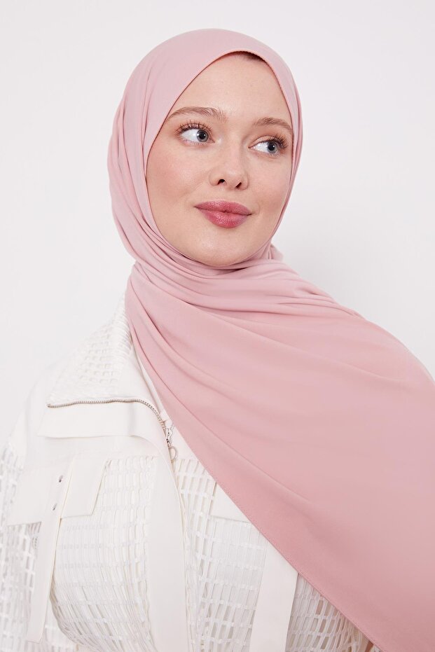 Pembe Düz Sandy Şal - 3