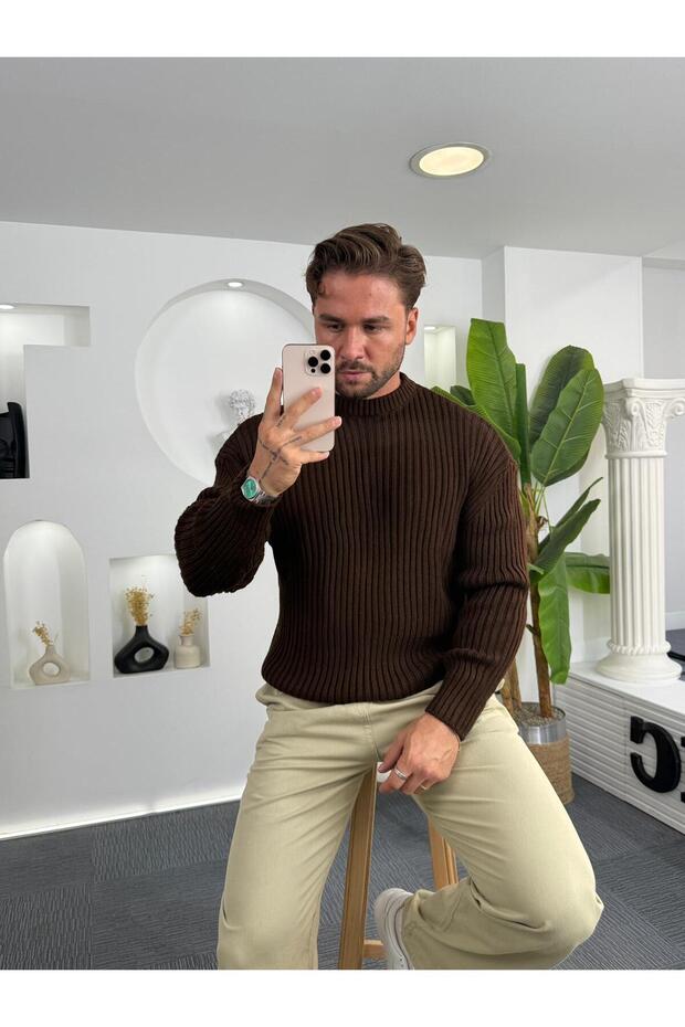 Mr Oversize Bisiklet Yaka Kazak - 2