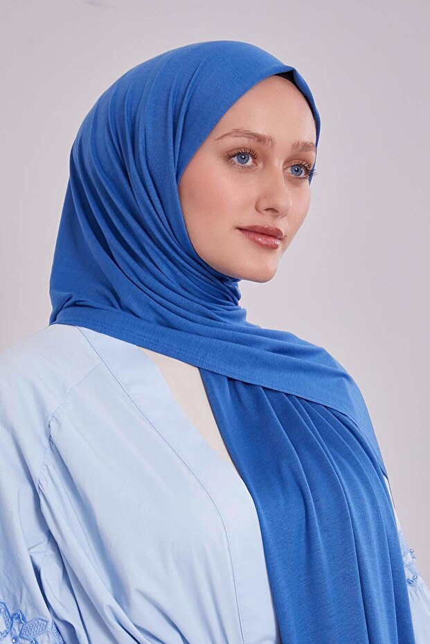 Mavi Modal Penye Şal - 3