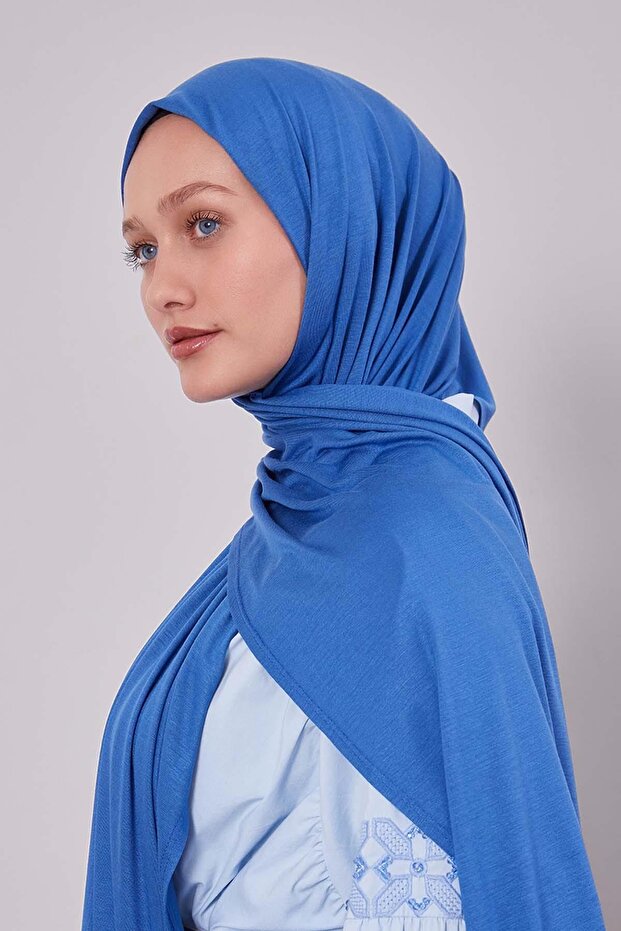 Mavi Modal Penye Şal - 1
