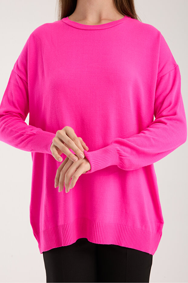 سترة أساسية برقبة دائرية رفيعة - 7