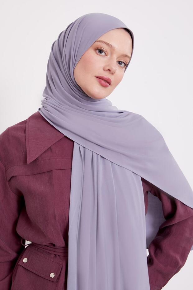 شال ساندي مسطح باللون الرمادي - 3