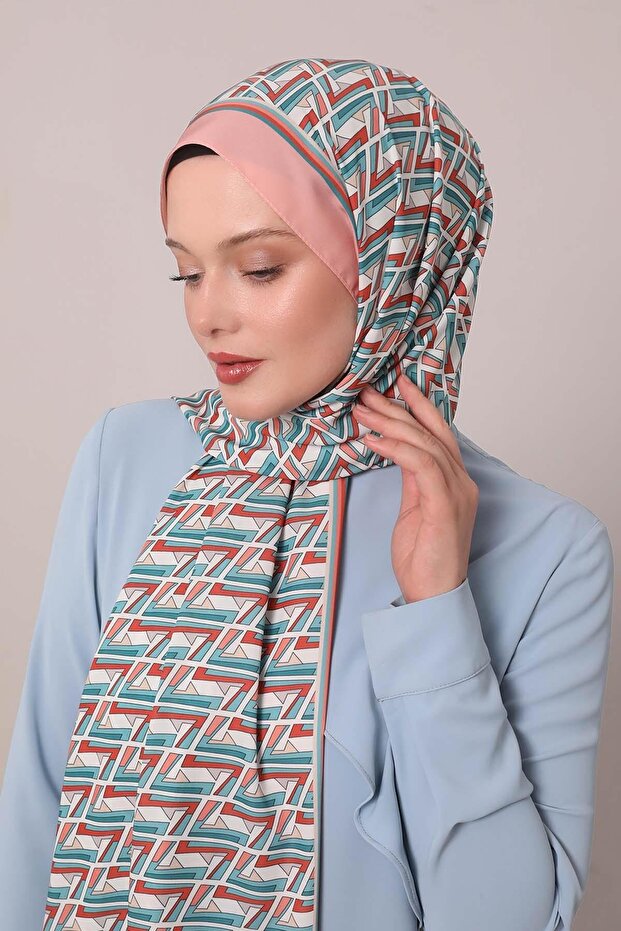 شال نادي السلمون بنمط متعرج - 2