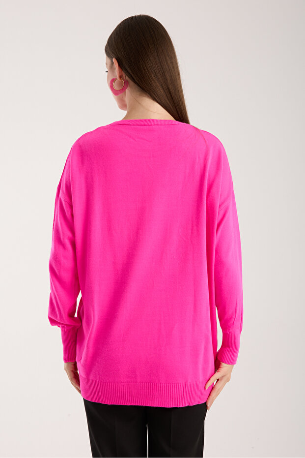 سترة أساسية برقبة دائرية رفيعة - 8