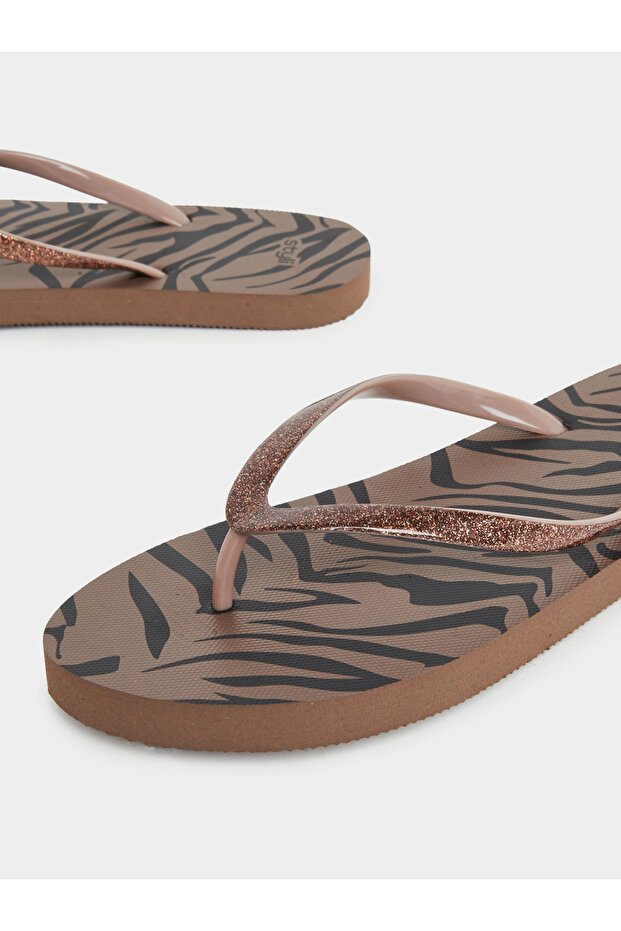 شبشب فليب فلوب مطبوع بحزام لامع - 3