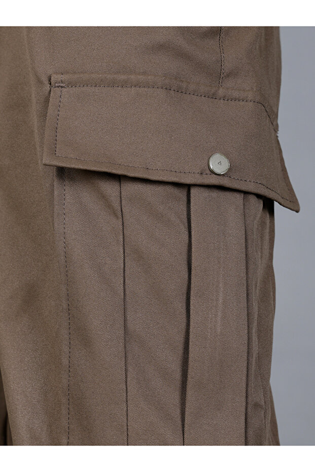 بنطلون كارغو رجالي سادة برباط - 6